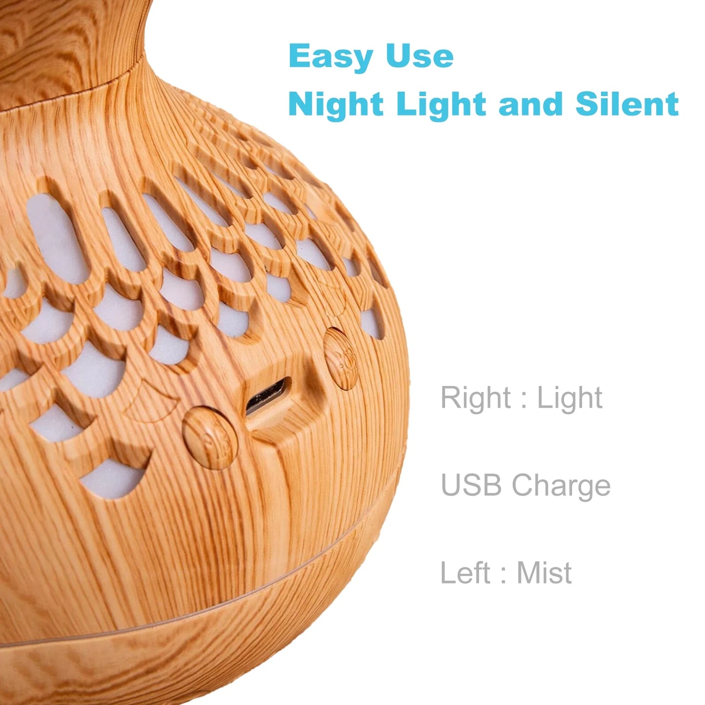 Humidifier for Room Home Cool Mist 600 Sq Ft Water with Night Light Bedroom Humidifiers Small Bohemia Crystal Ball Mood Light