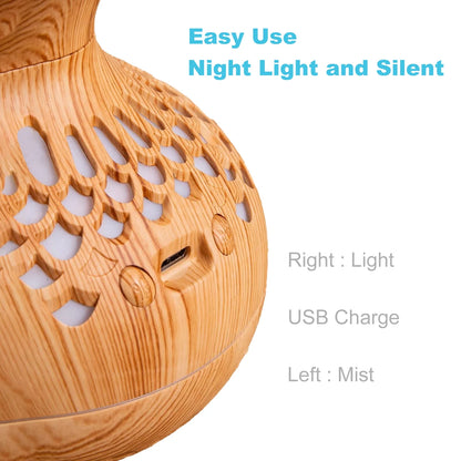 Humidifier for Room Home Cool Mist 600 Sq Ft Water with Night Light Bedroom Humidifiers Small Bohemia Crystal Ball Mood Light